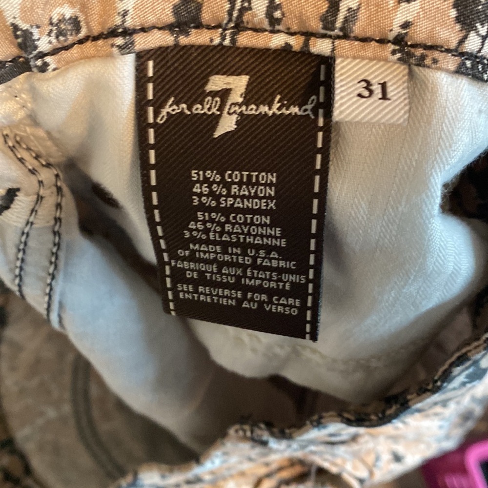 7 for All Mankind Leopard Rocker Pants - Picture 6 of 7